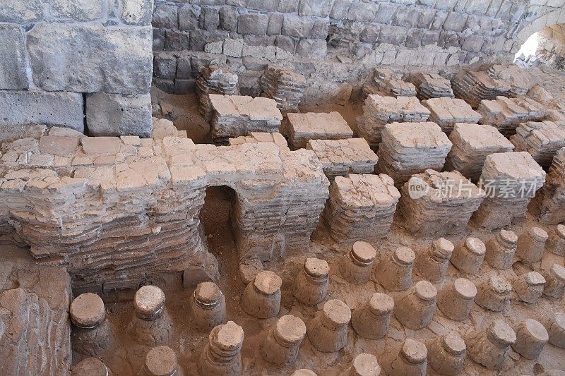 以色列Beit Shean考古遗址，罗马浴场